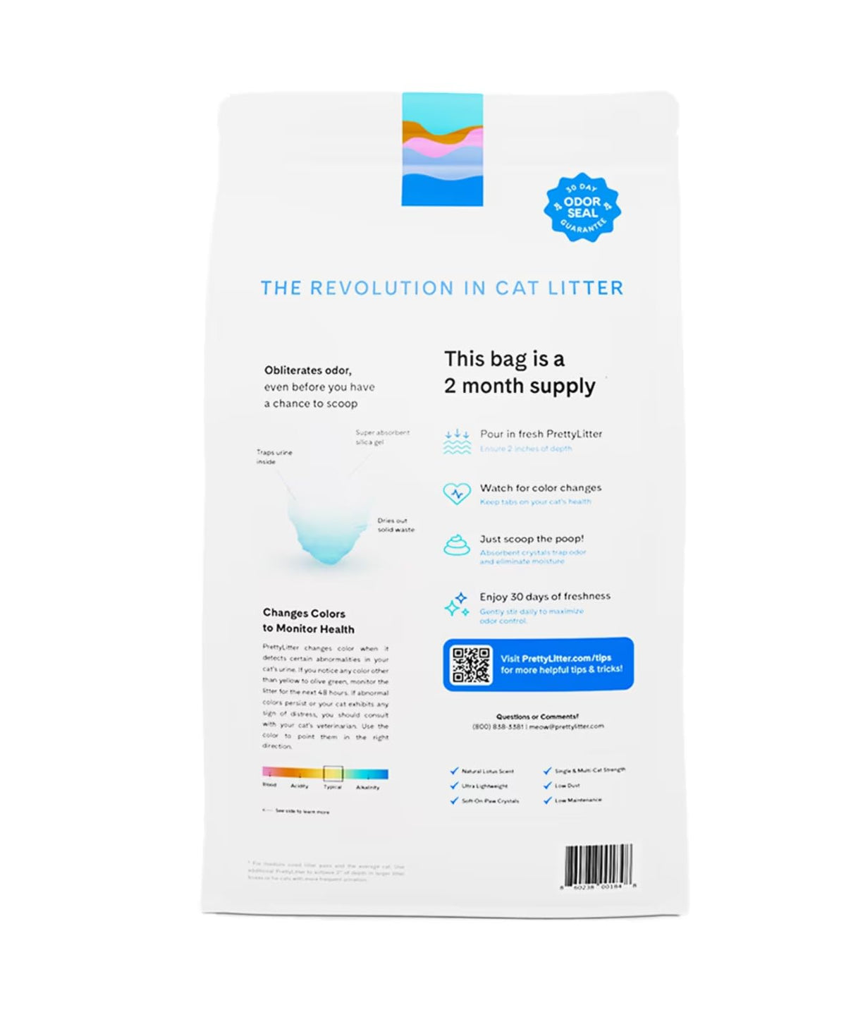 Health Monitoring Cat Litter with Lotus Flower Scent 8 Lb Bag A664649