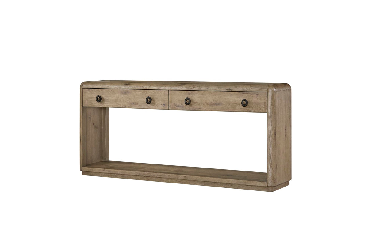 Oak Console Table with Drawers and Storage B521