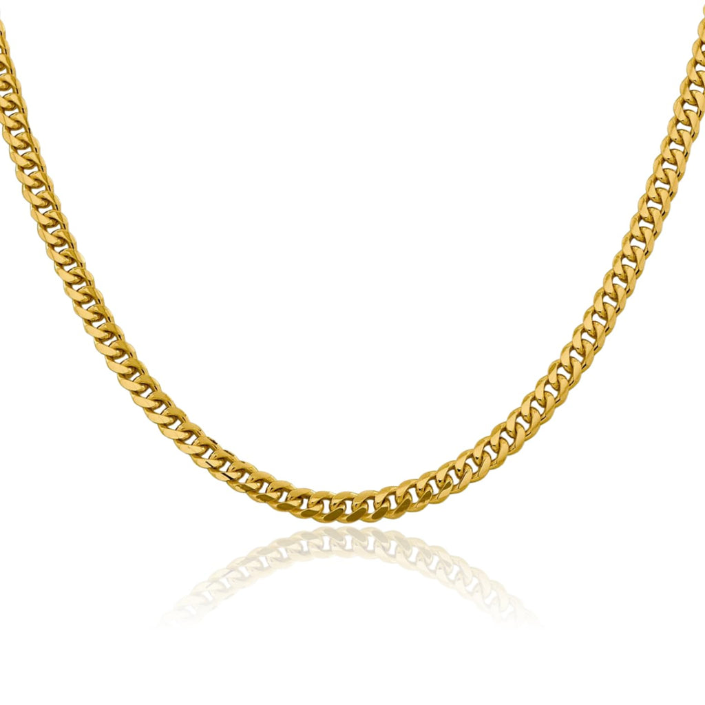 14K Yellow Gold Miami Cuban Chain Necklace T2372