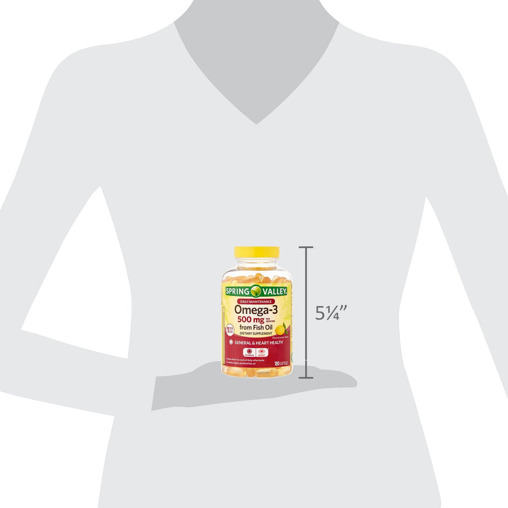 Omega-3 500 mg Fish Oil Dietary Supplements Y908