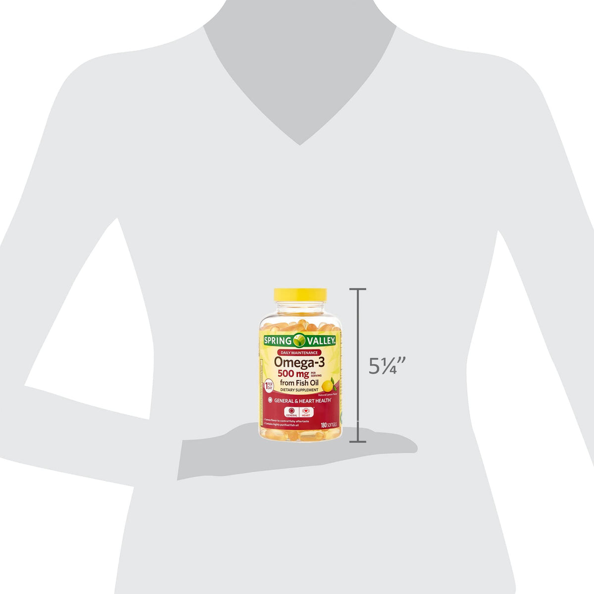 Omega-3 500 mg Fish Oil Dietary Supplements Y908