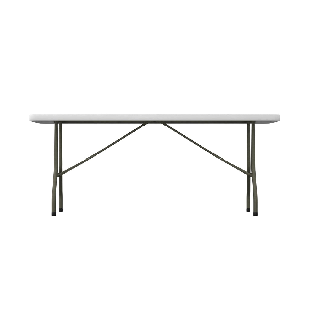 6 ft White Plastic Folding Table 30" x 72" O737720