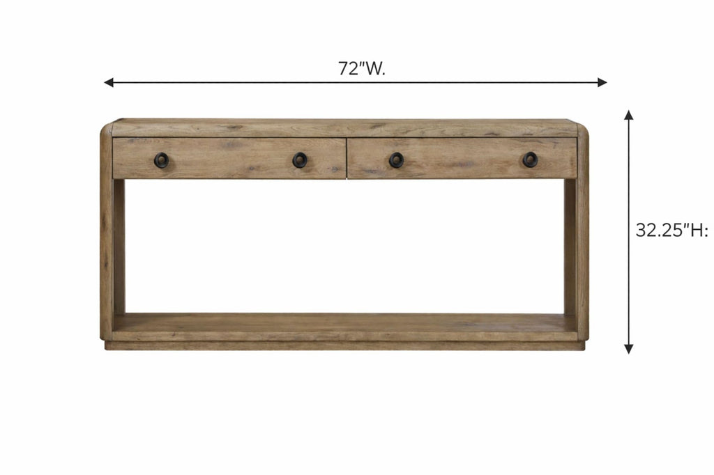 Oak Console Table with Drawers and Storage B521