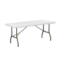 6 ft White Plastic Folding Table 30" x 72" O737720