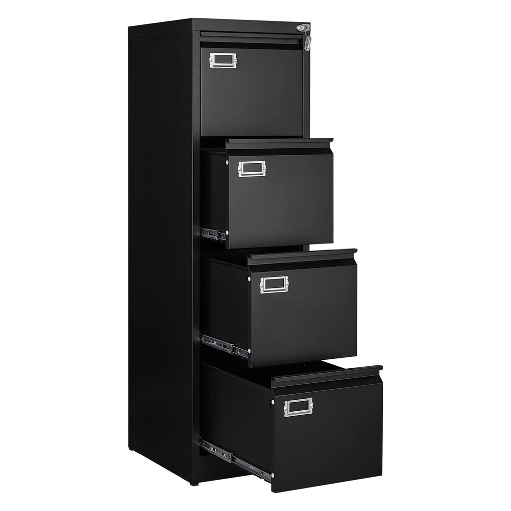 4 Drawer Metal Vertical File Cabinet with Lock H46301