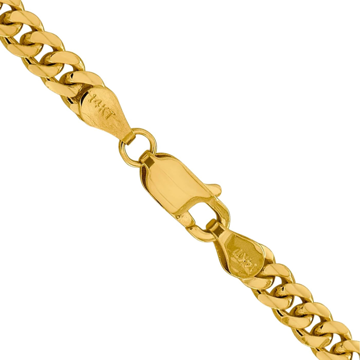 14K Yellow Gold Miami Cuban Chain Necklace T2372