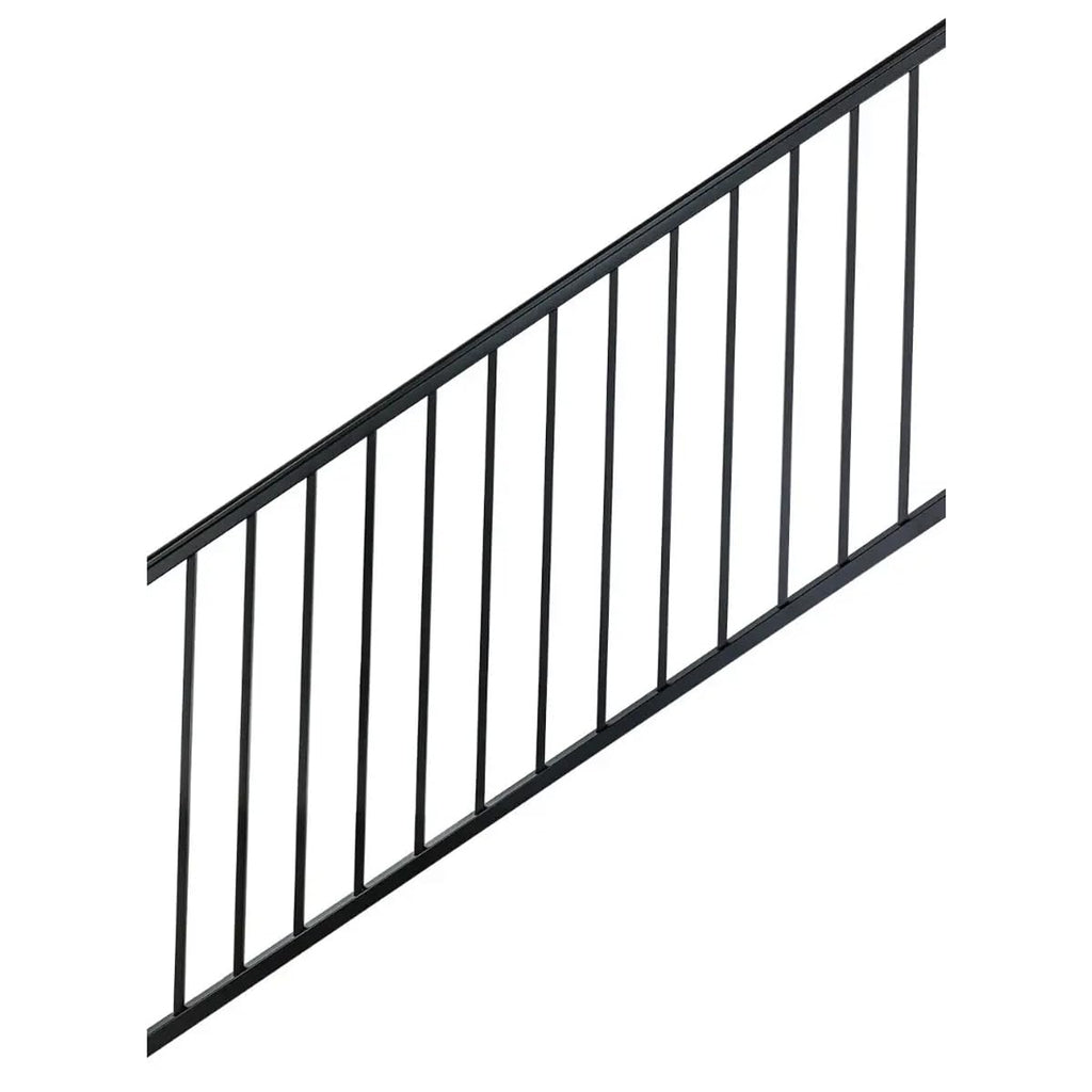 Black Aluminum Deck Stair Railing Kit, 6-Ft x 36-in X662417