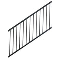 Black Aluminum Deck Stair Railing Kit, 6-Ft x 36-in X662417
