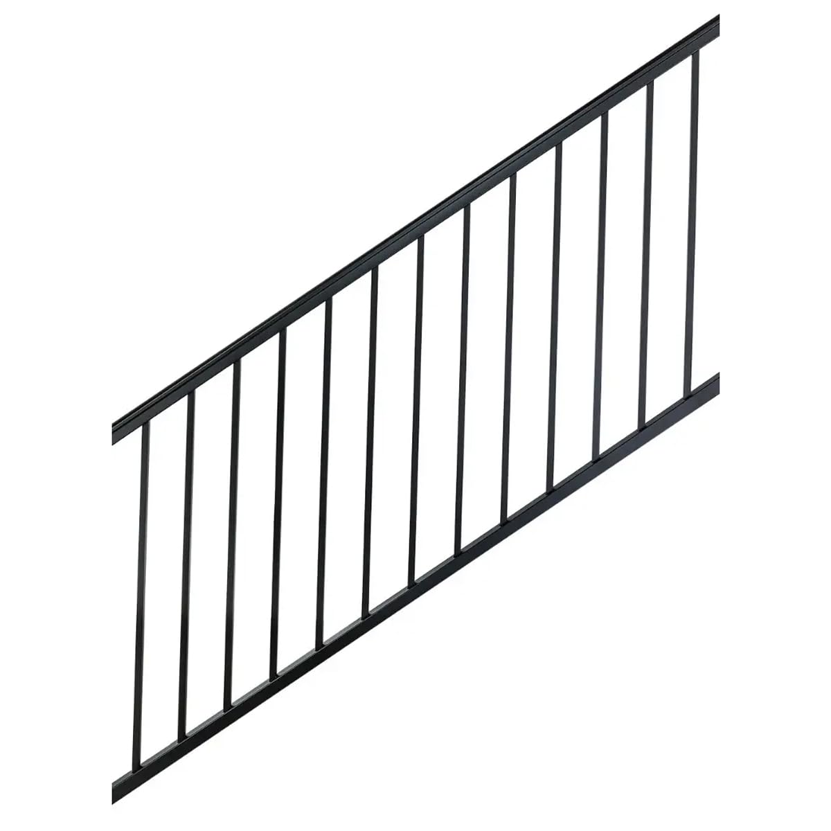Black Aluminum Deck Stair Railing Kit, 6-Ft x 36-in X662417