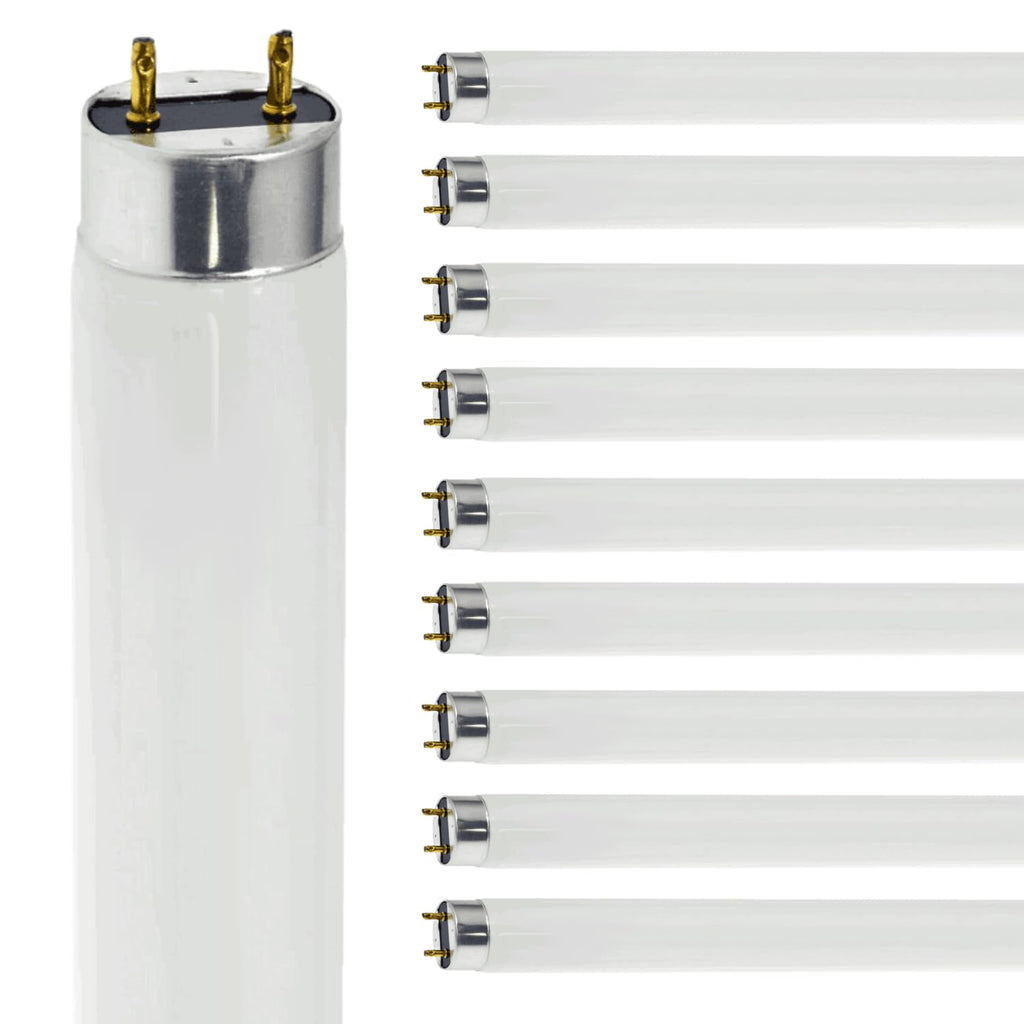 24 Inch T8 Fluorescent Tube Light Bulb 17W 3000K Soft White G13 Bi-Pin Base Pack of 10 C12234