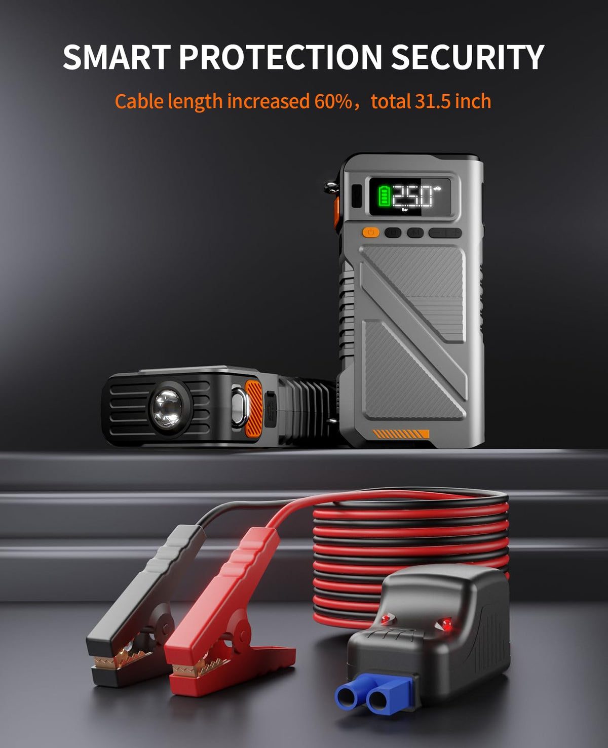 9000A 12V Jump Starter with 150 PSI Air Compressor H36486