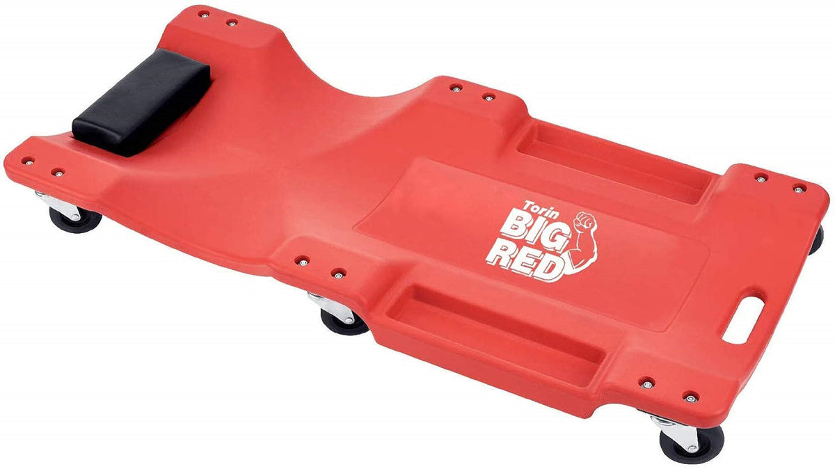 Rolling Garage Creeper with Padded Headrest and 6 Casters Q910
