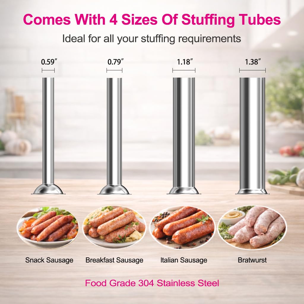 Manual Sausage Stuffer 11lbs/5L Vertical 4 Tubes A84725