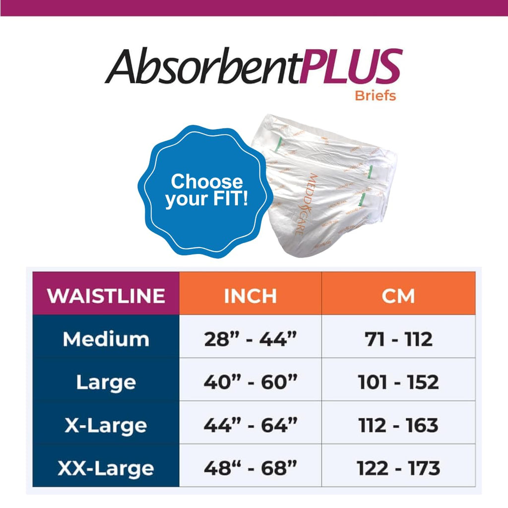 White Medium 12 Count Adult Diaper I803227