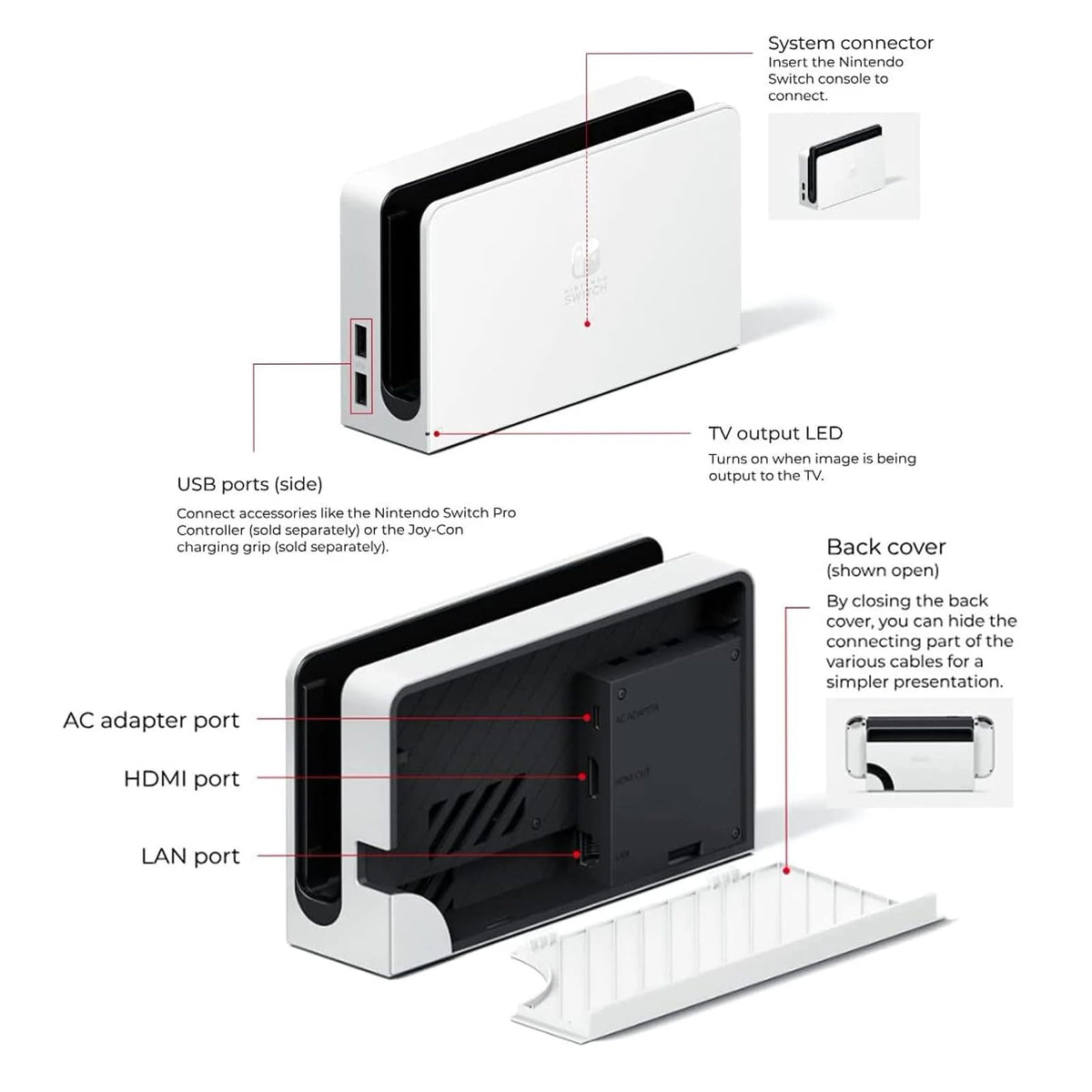 Nintendo Switch OLED Model with White Joy-Con and 32GB Micro SD Card C341440