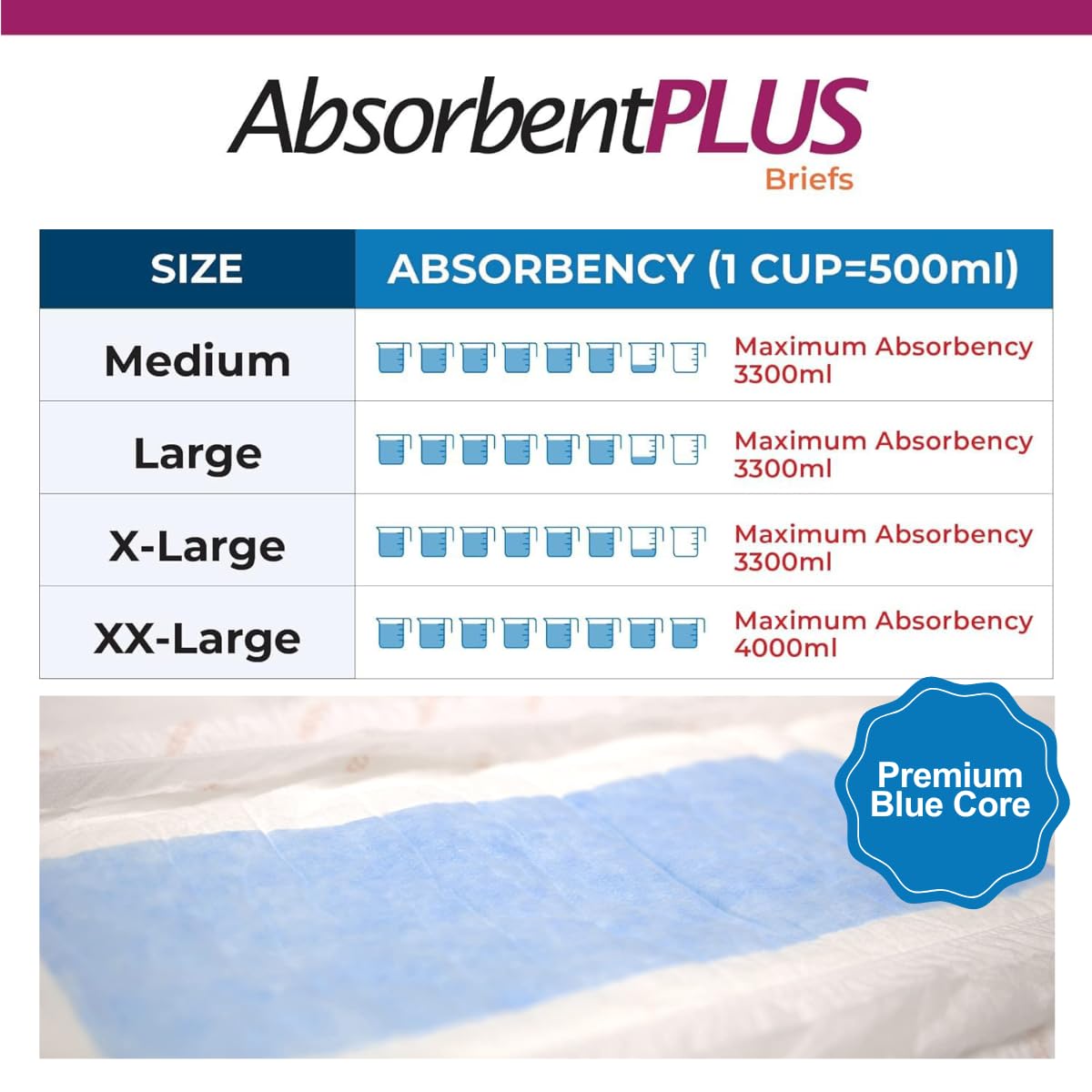 White Medium 12 Count Adult Diaper I803227