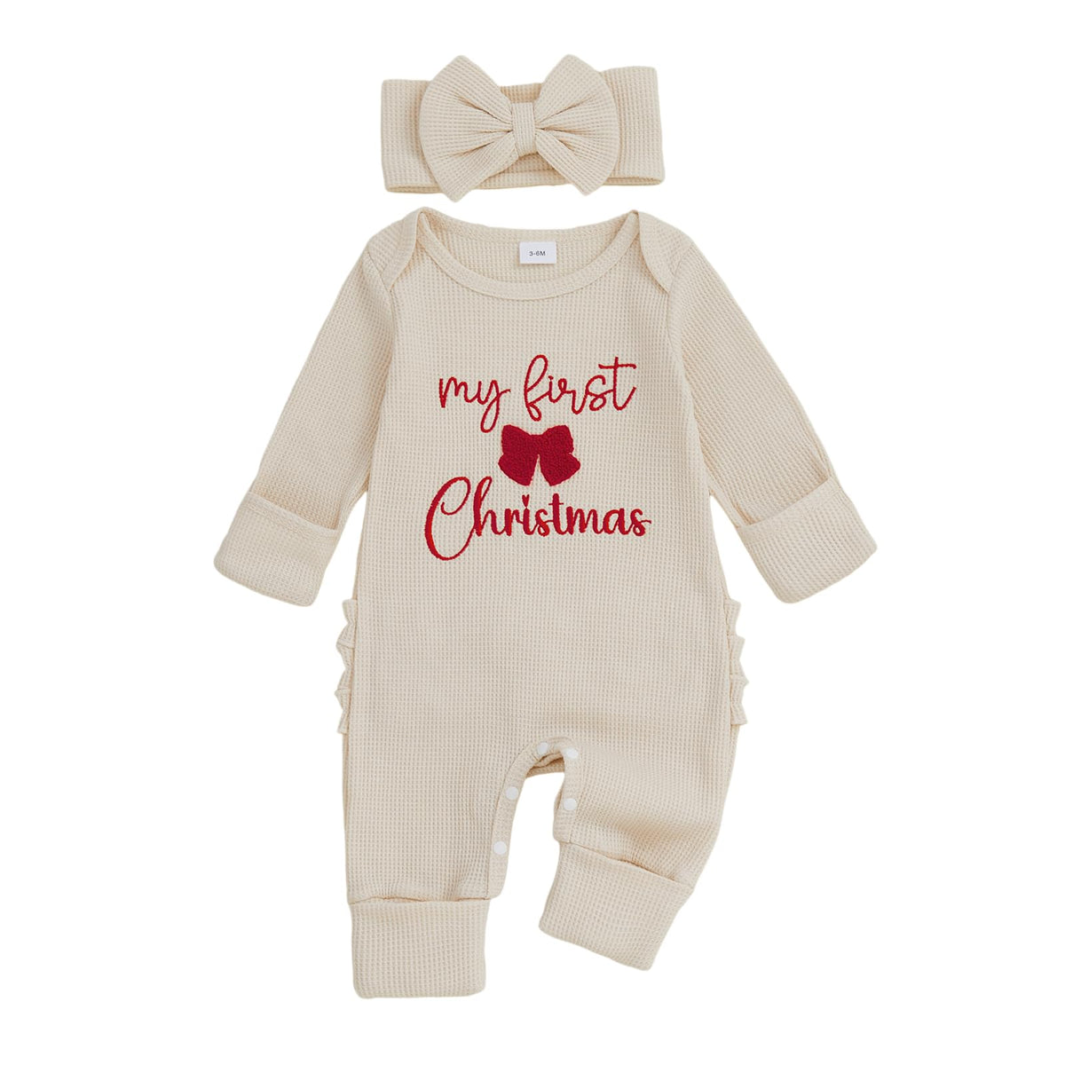 Baby Girl Long Sleeve Jumpsuit with Headband N175