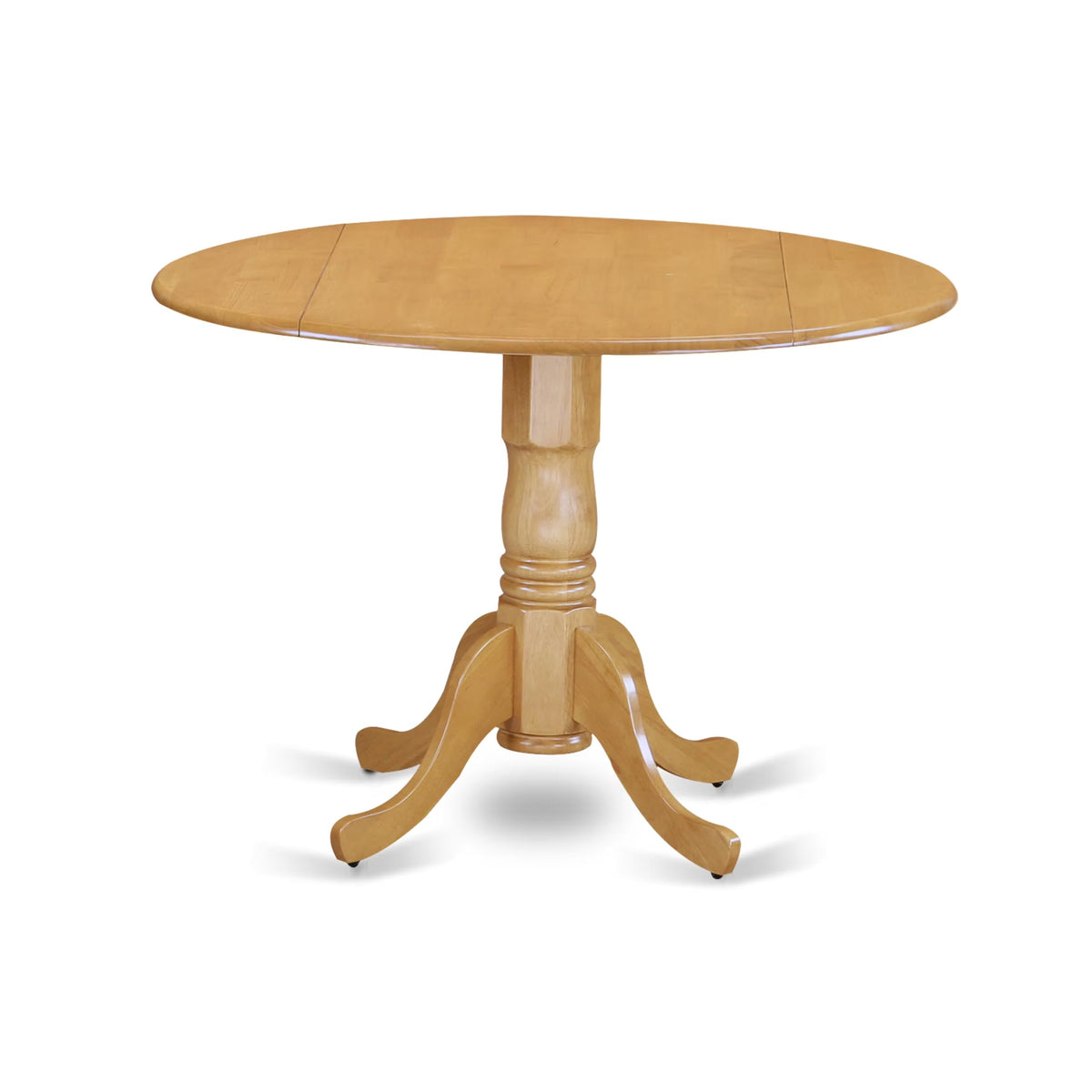 5 Piece Oak Dining Set with Dropleaf Table and 4 Blue Chairs X37311
