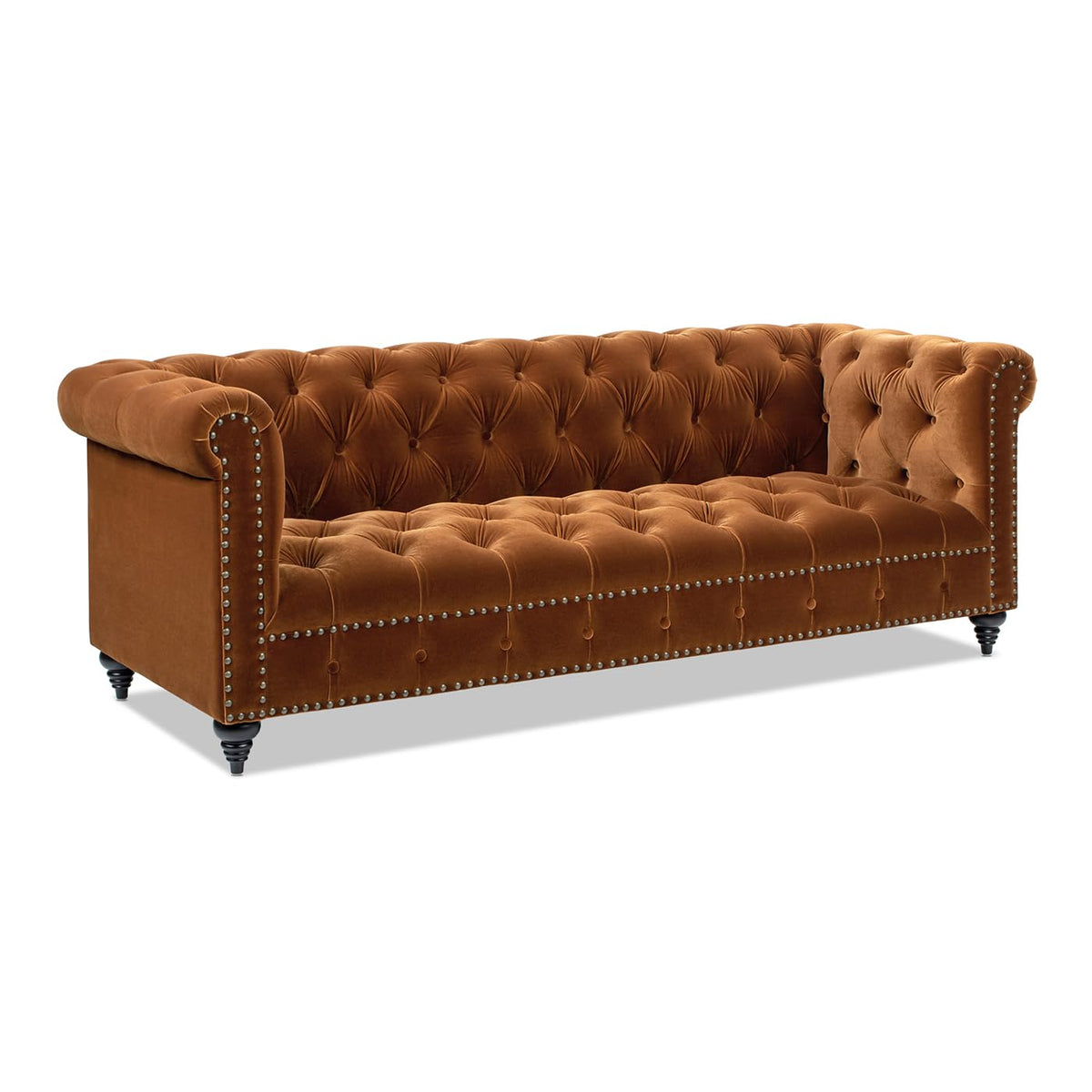 88" Burnt Orange Performance Velvet Sofa J938181