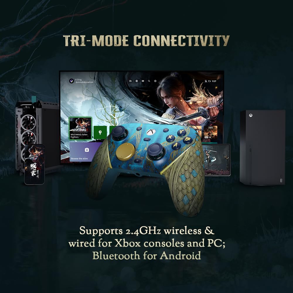 Wireless Gaming Controller with TMR Sticks, Hall Effect Analog Triggers R453410