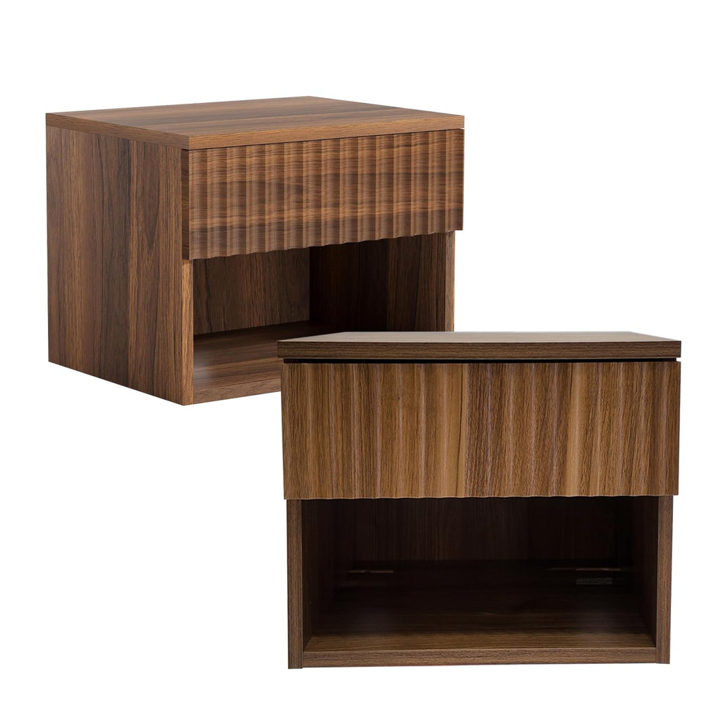 Wall Mounted Floating Nightstand Set of 2 with Drawer P525