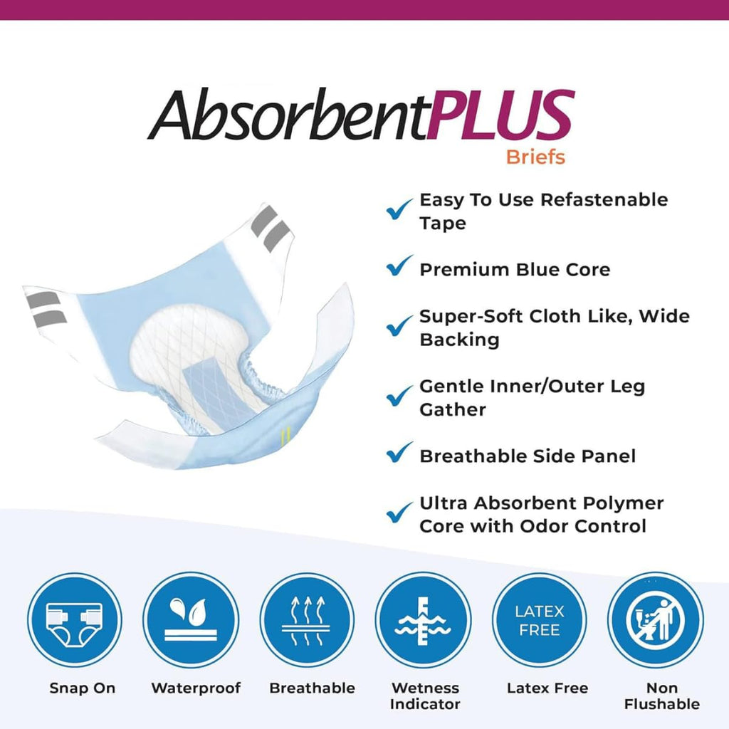 White Medium 12 Count Adult Diaper I803227