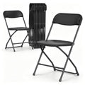 10 Pack Lightweight Stackable Plastic Folding Chairs with Steel Frame Z2945