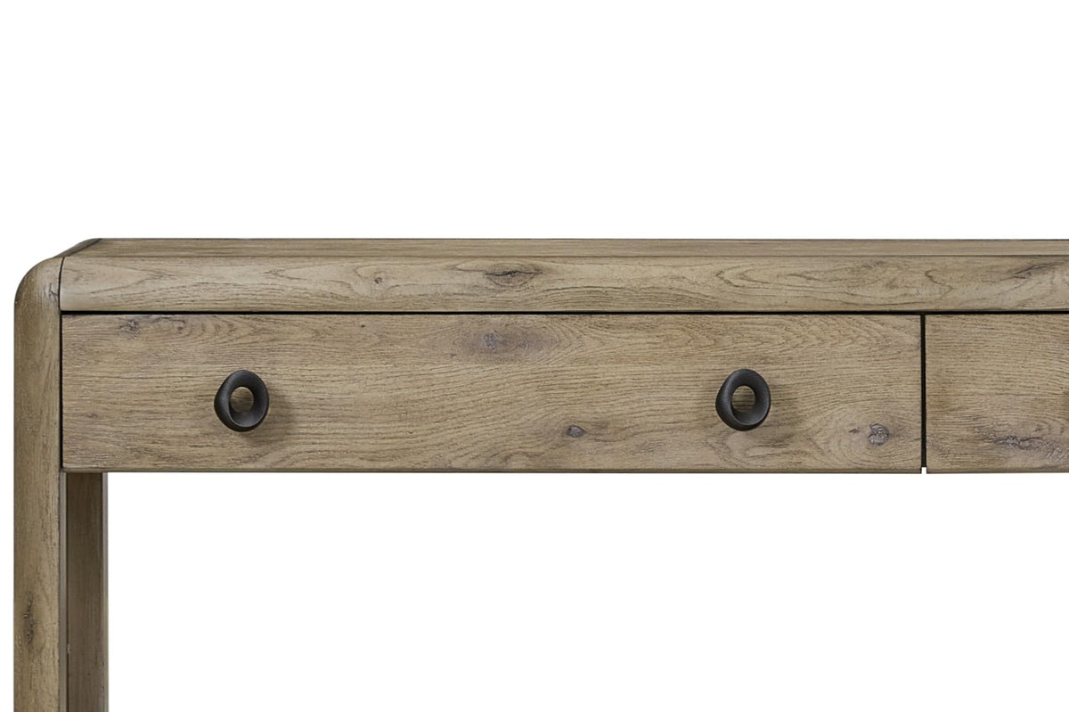 Oak Console Table with Drawers and Storage B521