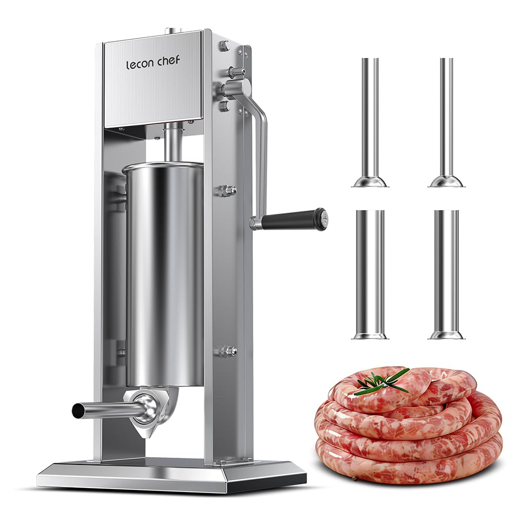 Manual Sausage Stuffer 11lbs/5L Vertical 4 Tubes A84725