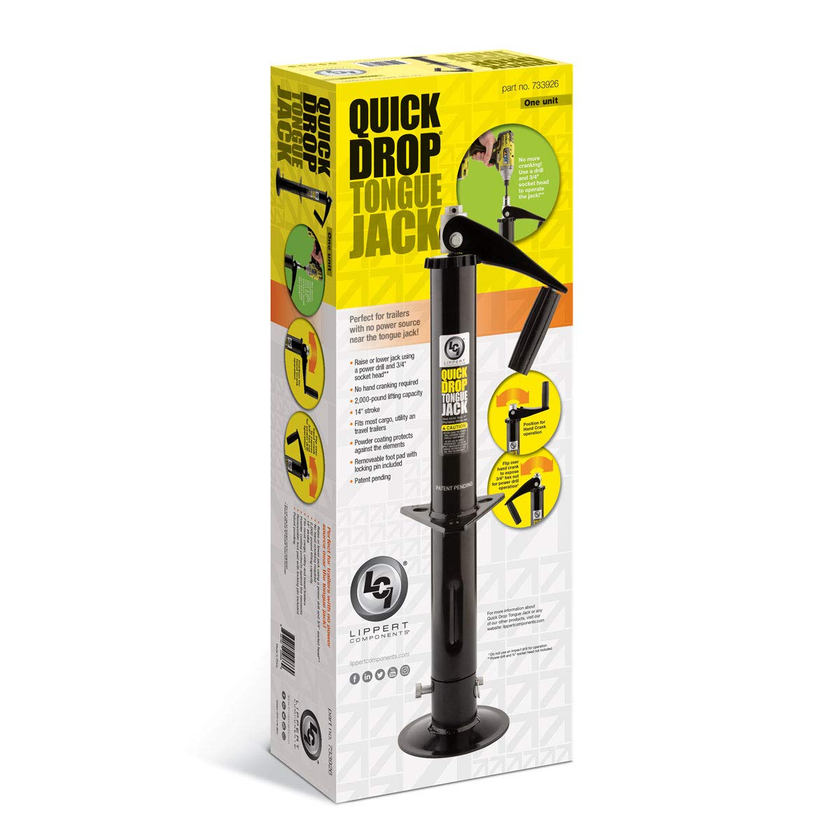Black Tongue Jack for Trailers P120