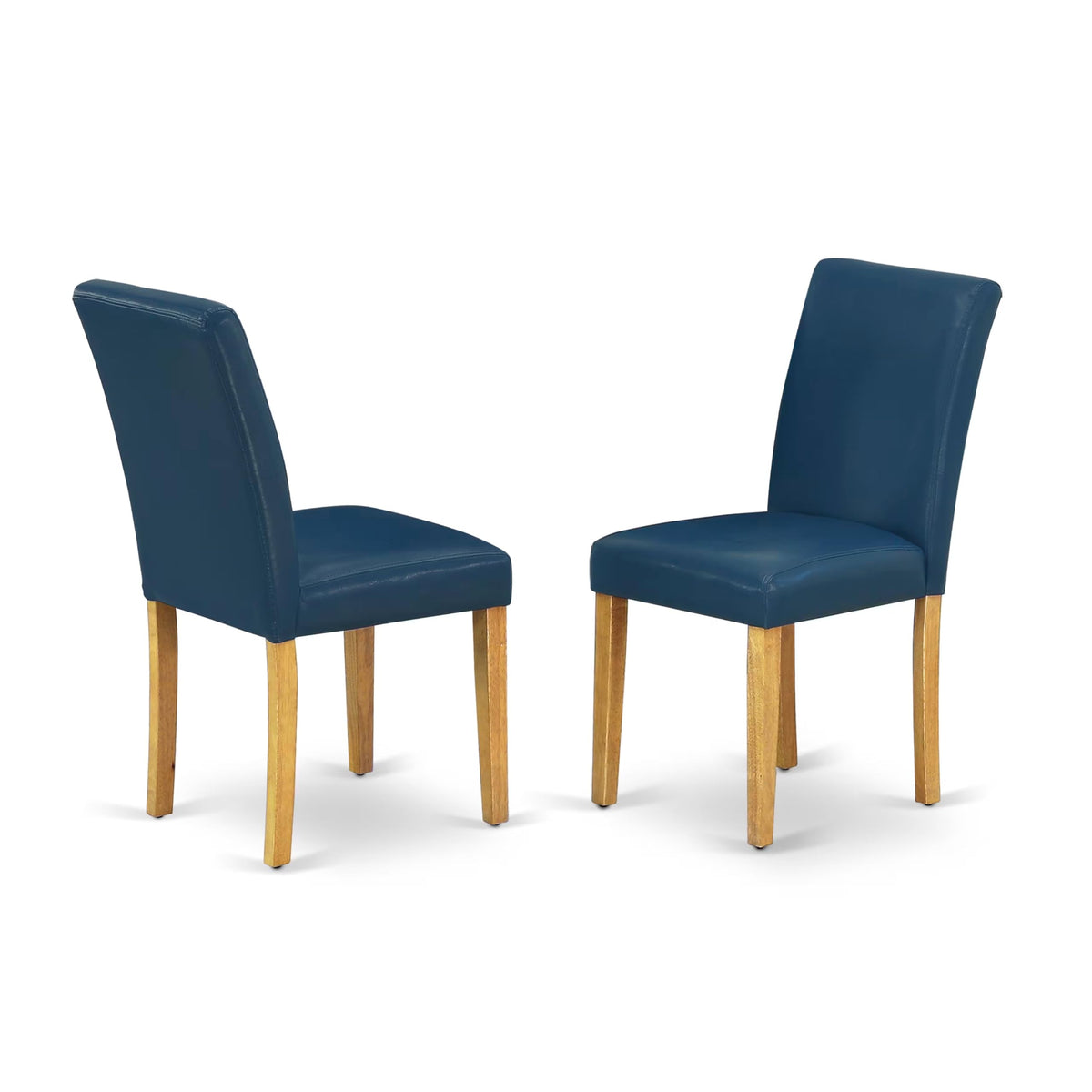 5 Piece Oak Dining Set with Dropleaf Table and 4 Blue Chairs X37311