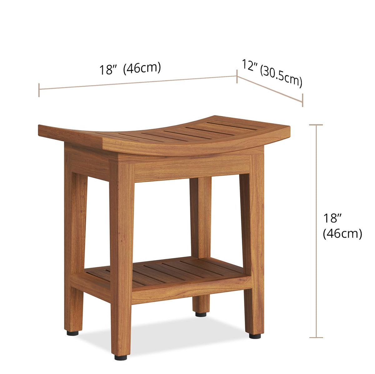 18" Teak Shower Bench R73892