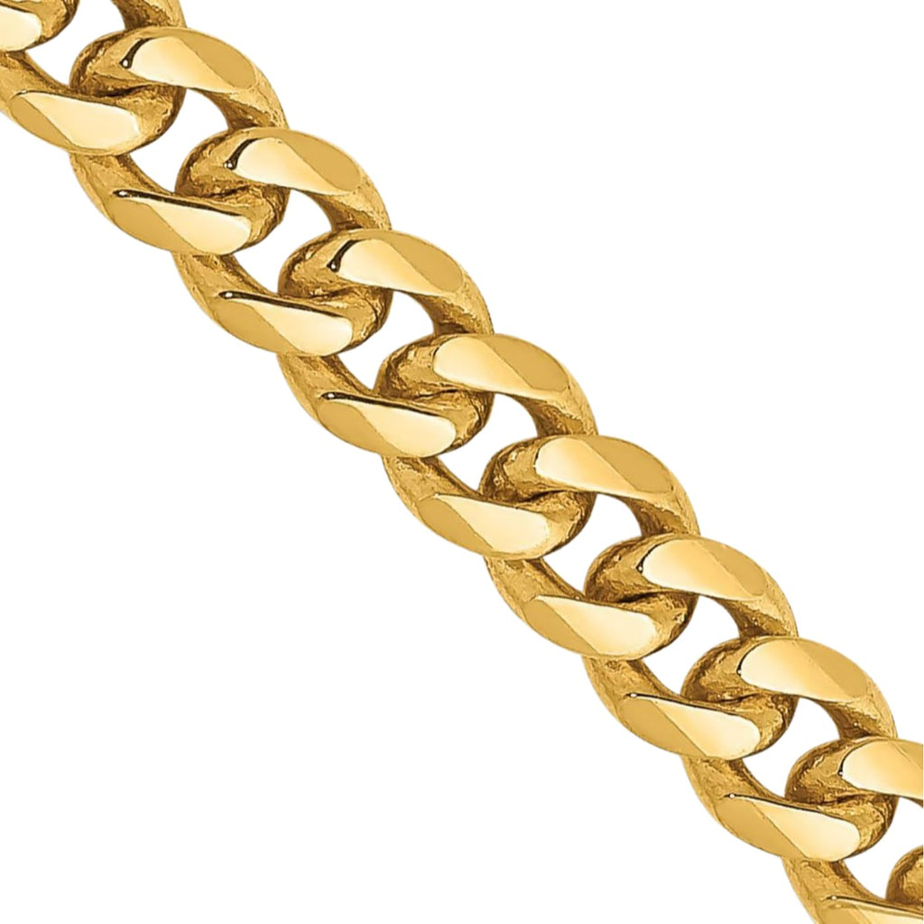 14K Yellow Gold Miami Cuban Chain Necklace T2372