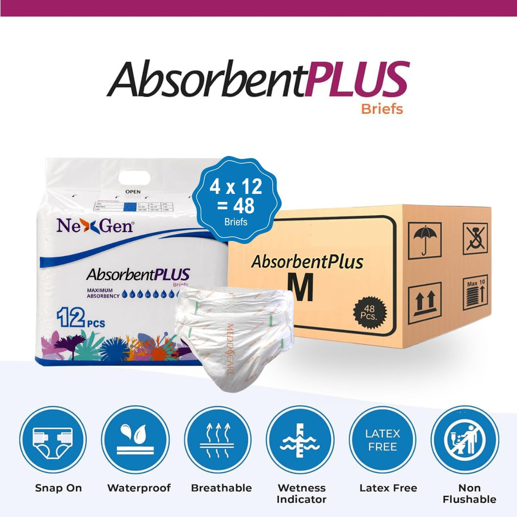 White Medium 12 Count Adult Diaper I803227