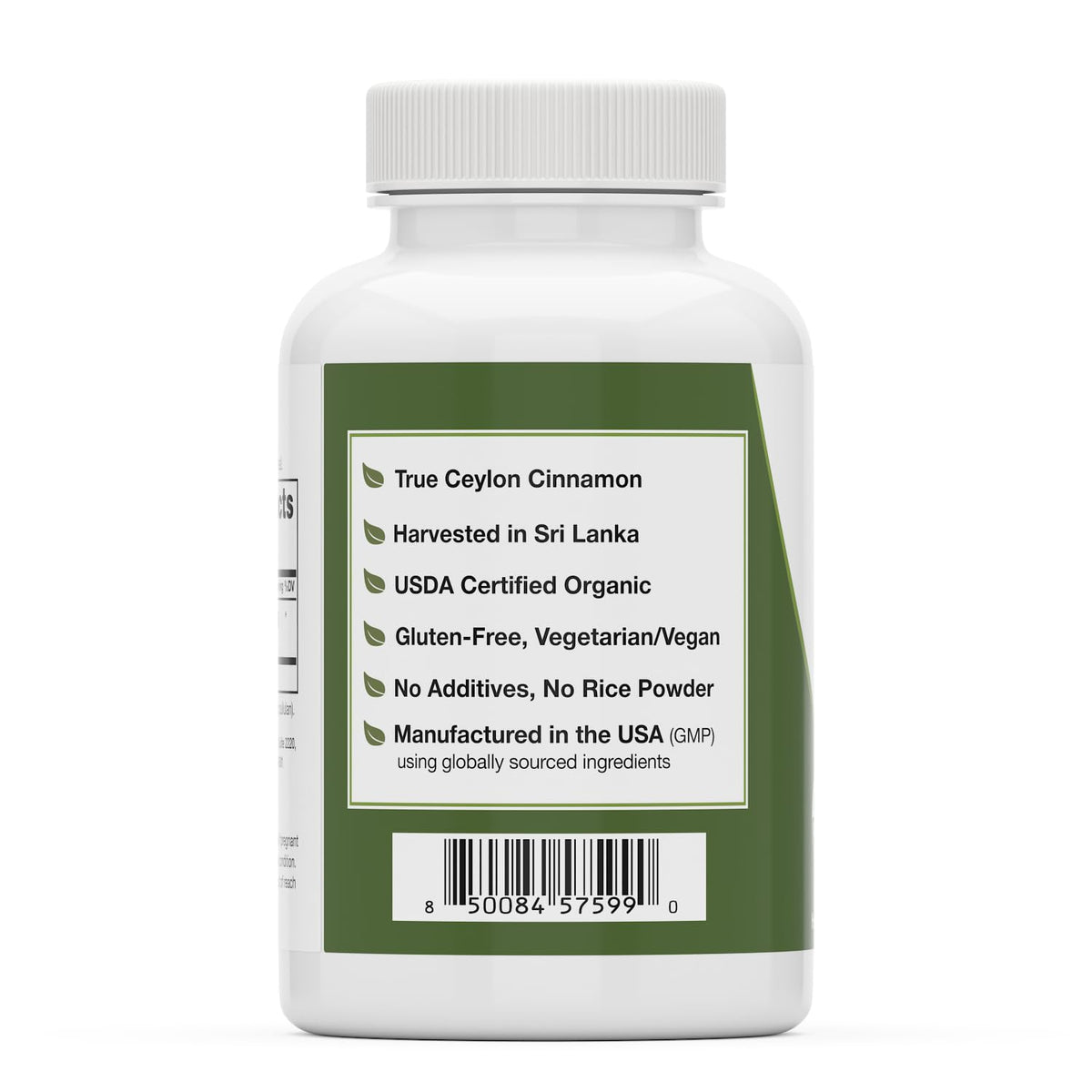 Organic Ceylon Cinnamon Supplement, 120 Capsules X3742