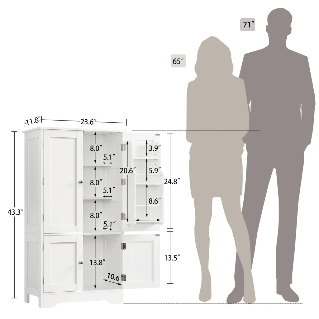 43”H Pantry Cabinet with 4 Doors Y502429