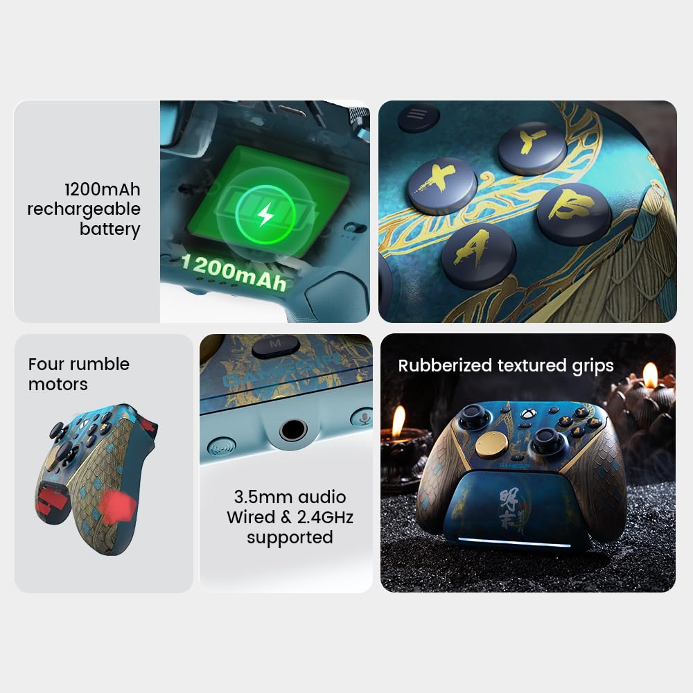 Wireless Gaming Controller with TMR Sticks, Hall Effect Analog Triggers R453410
