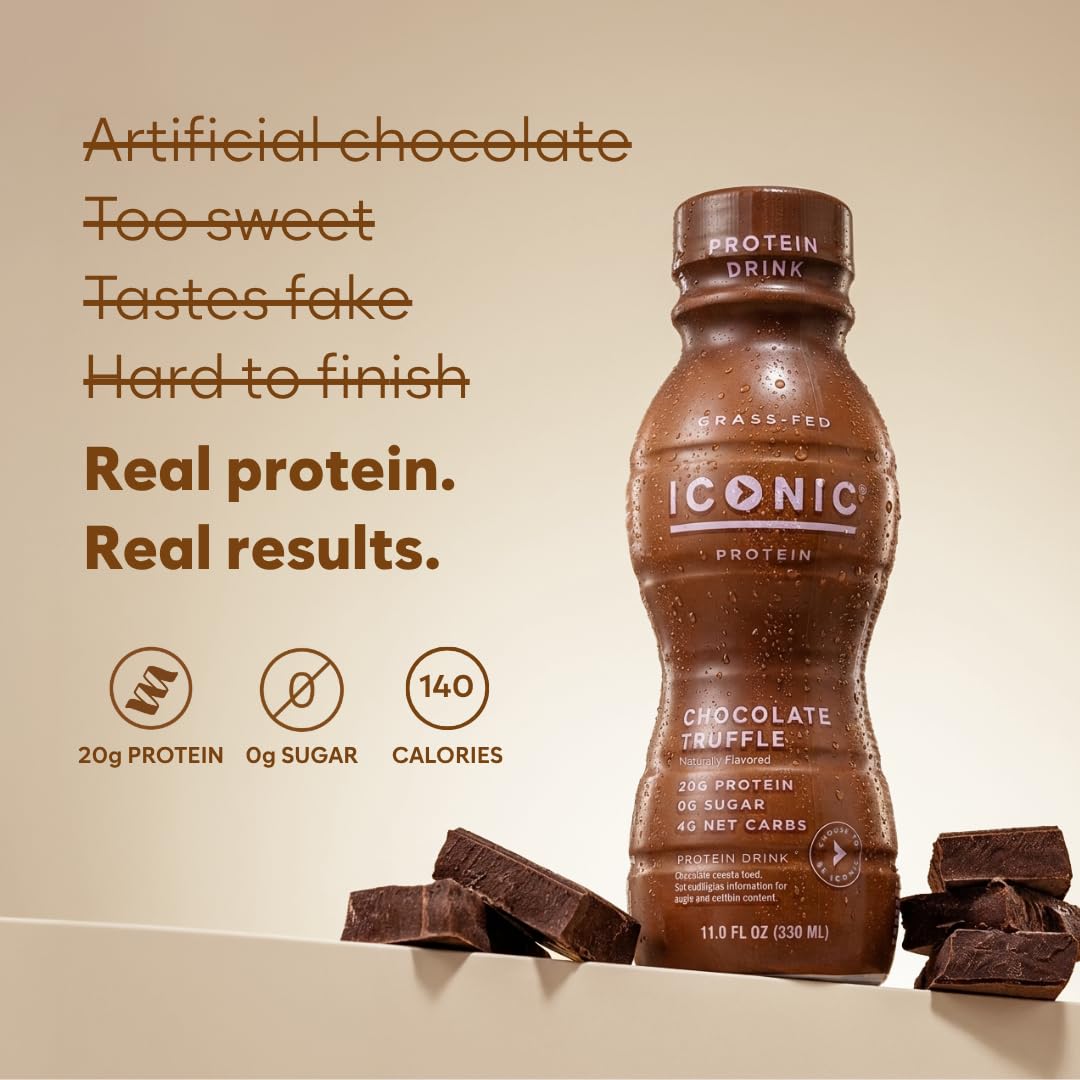 Chocolate Truffle Sugar Free Low Carb Protein Drinks 12 Pack J23663