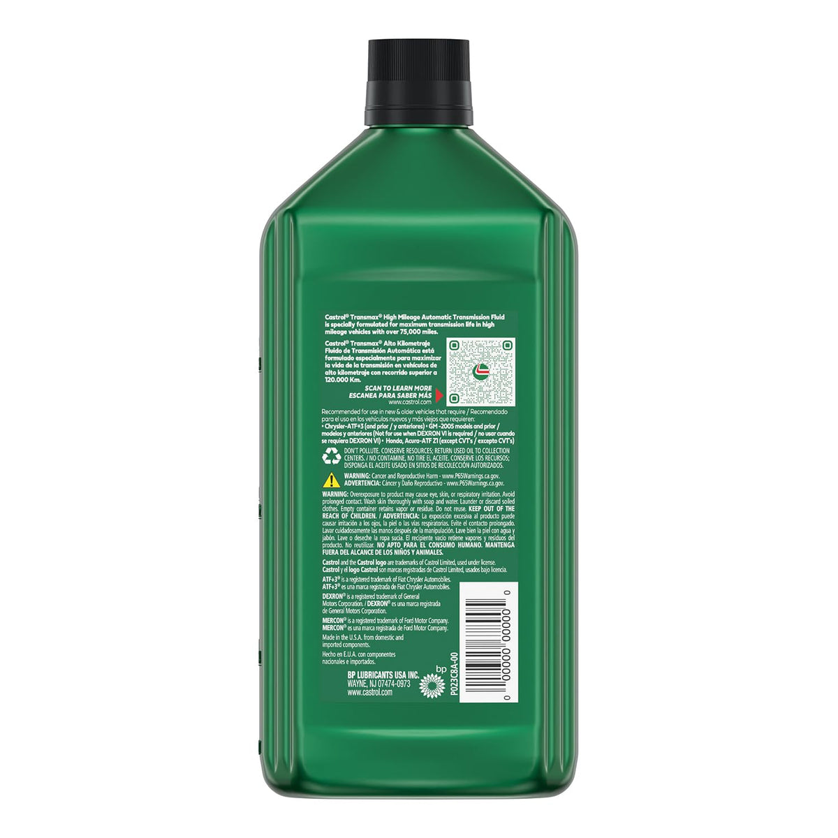High Mileage Automatic Transmission Fluid, 1 Qt, Pack of 6 Z995