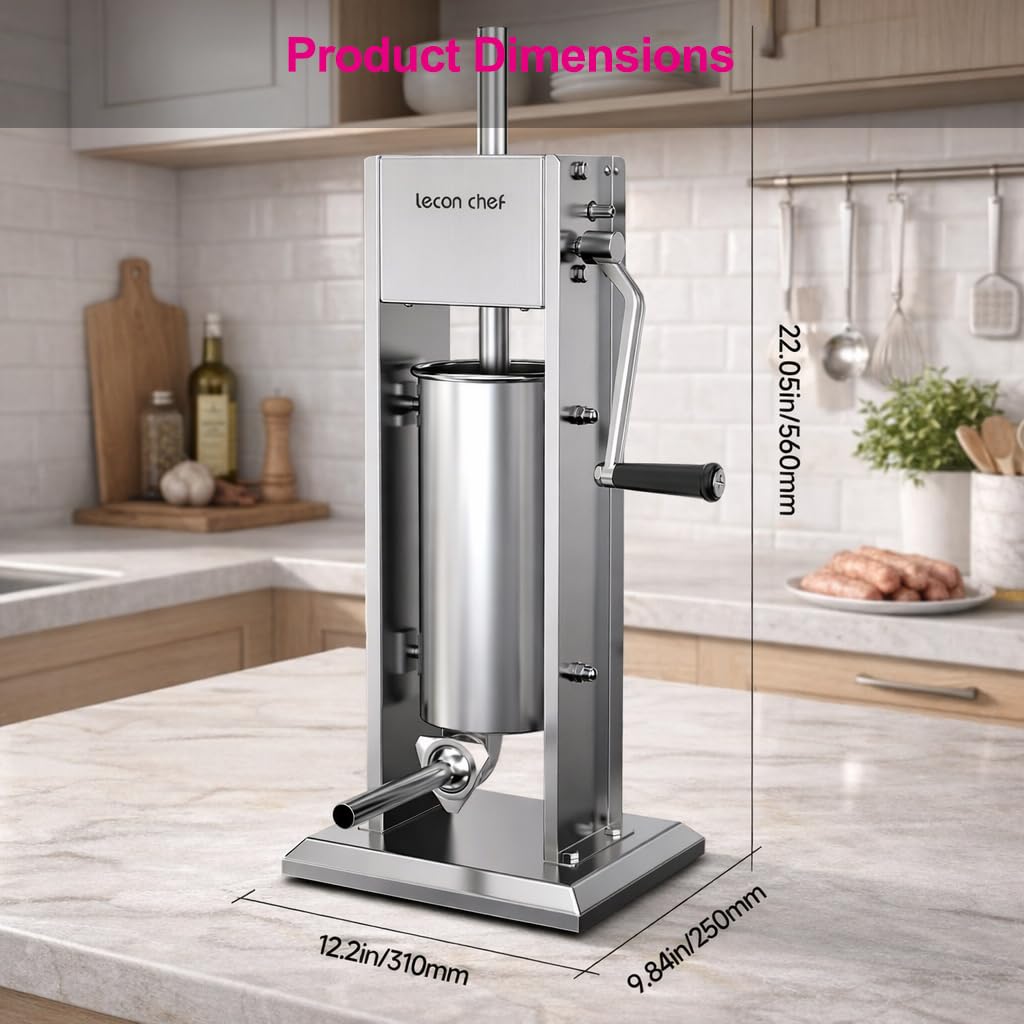 Manual Sausage Stuffer 11lbs/5L Vertical 4 Tubes A84725