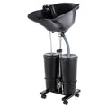 Portable Shampoo Basin with 2 Buckets and Electric Pump I59736