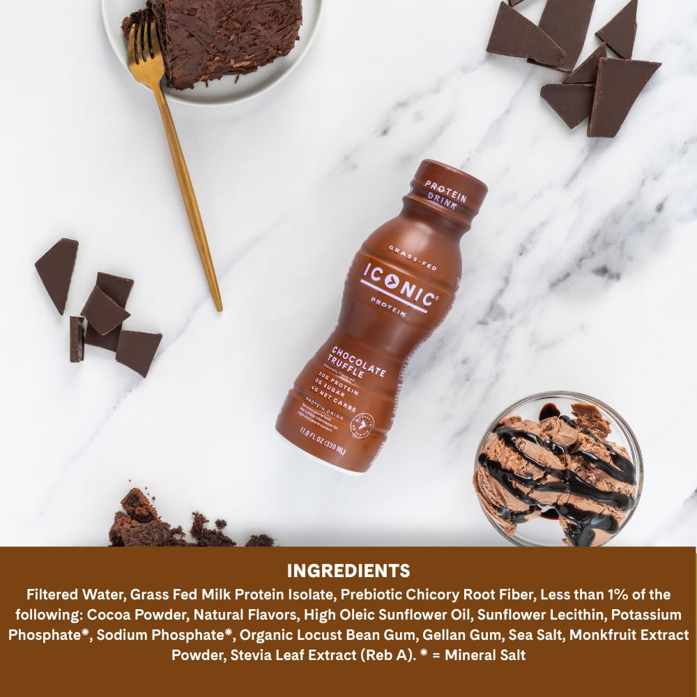 Chocolate Truffle Sugar Free Low Carb Protein Drinks 12 Pack J23663