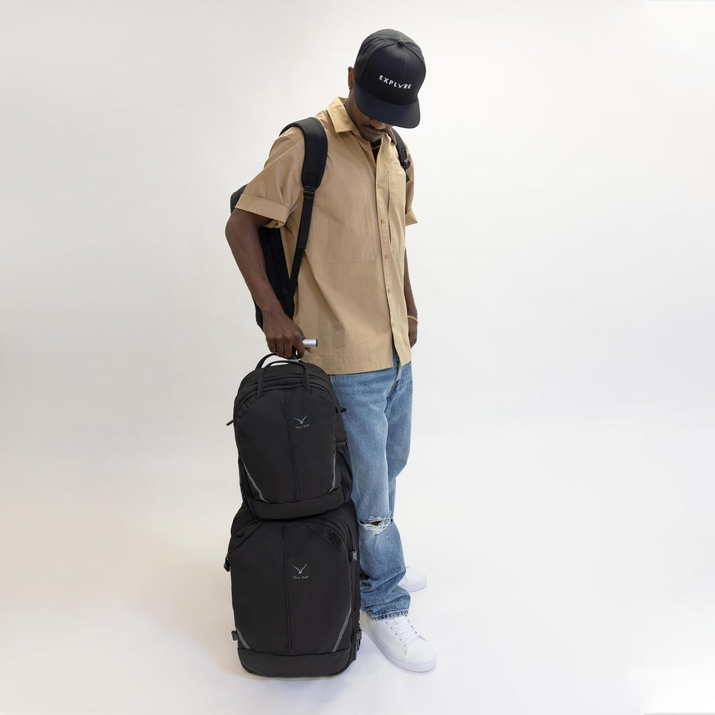 Rolling Backpack with Wheels 43L with Packing Cubes Set K494383