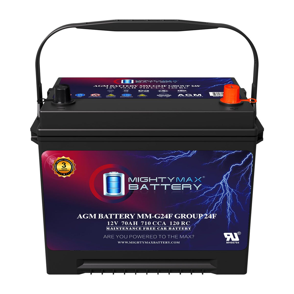 12V 70Ah AGM Replacement Battery R70752