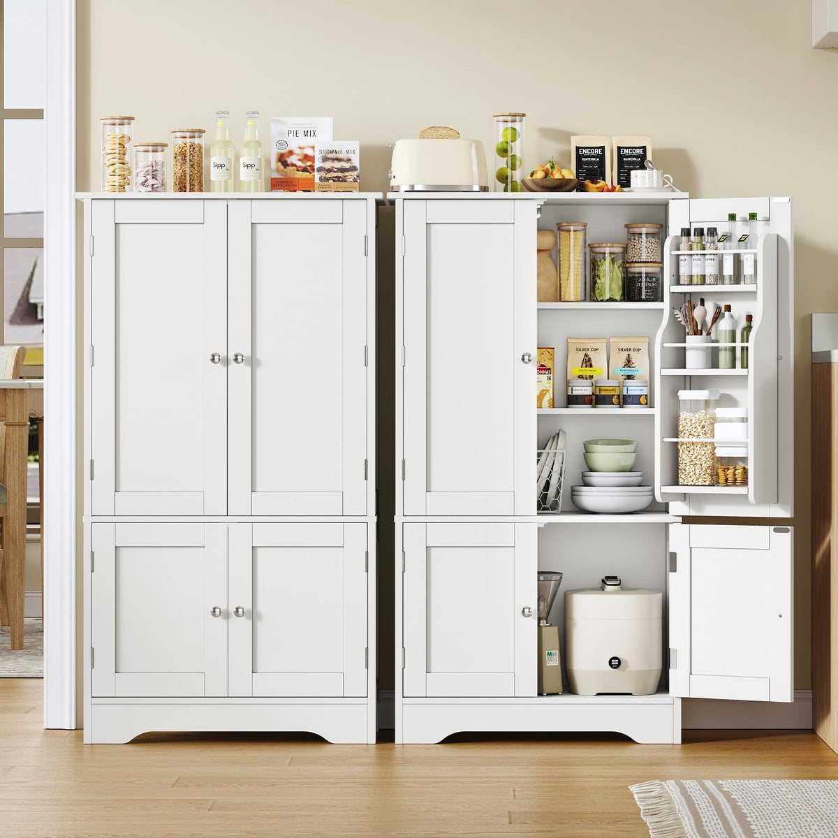 43”H Pantry Cabinet with 4 Doors Y502429