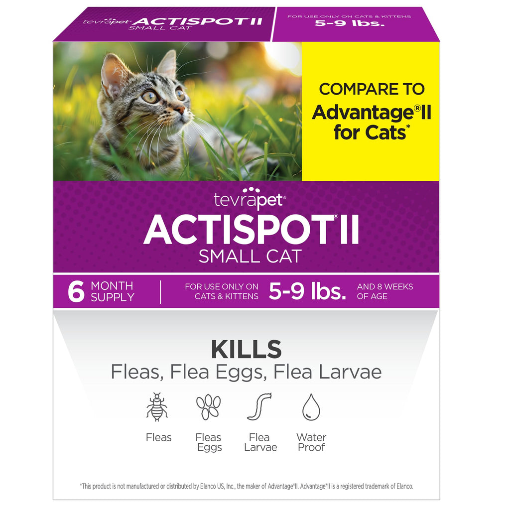 Flea Treatment for Small & Medium Cats 5-9 lbs, 6 Doses U8872