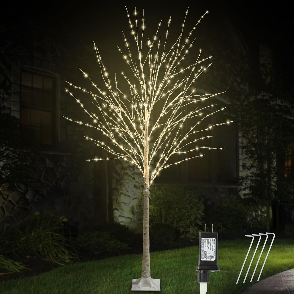 6FT Lighted Birch Tree I1716