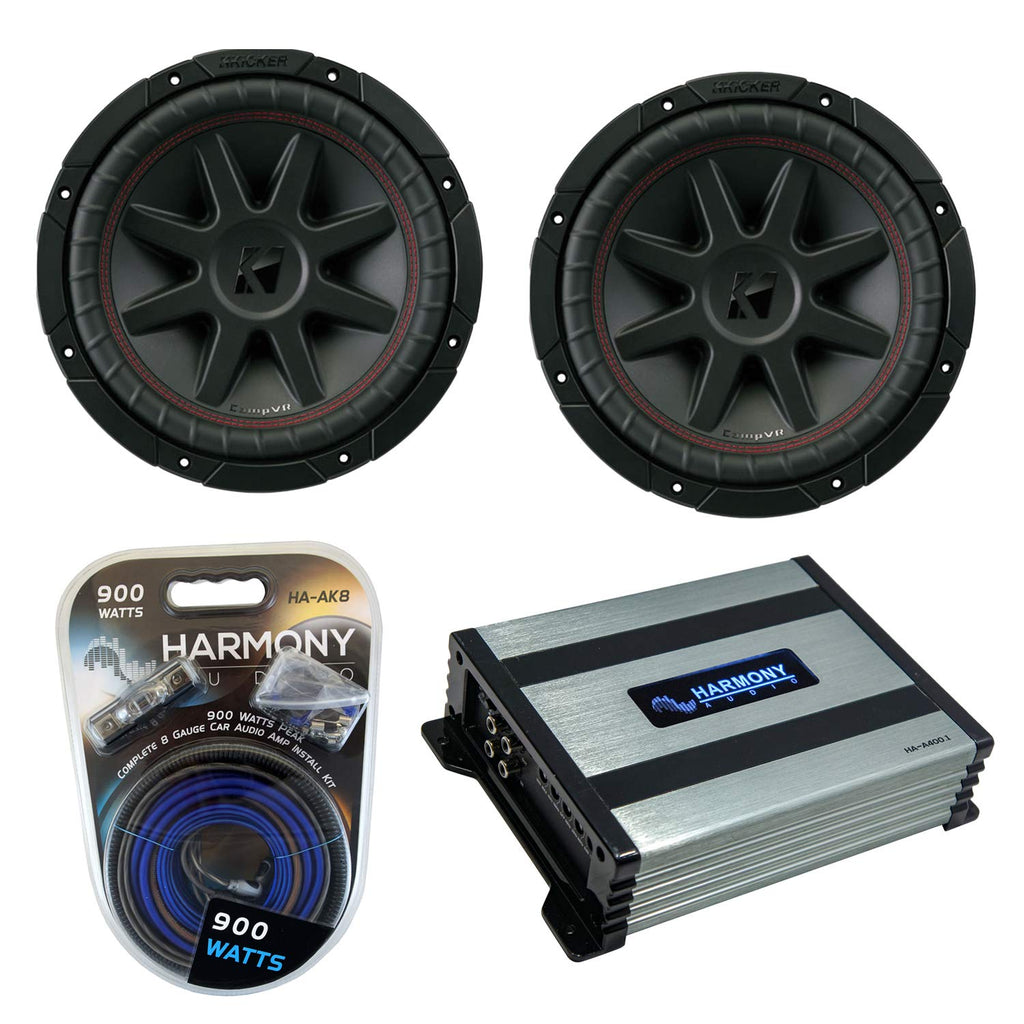 10" Subwoofer Pair with Amp Combo Wire Kit K38309