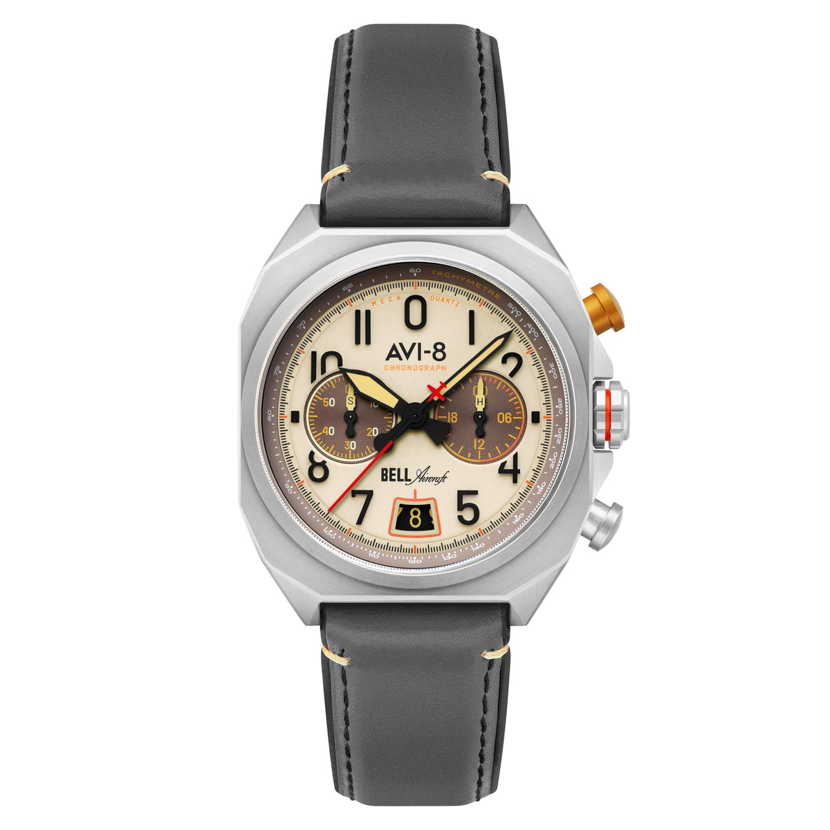 41mm Chronograph Watch with Leather Strap S10839