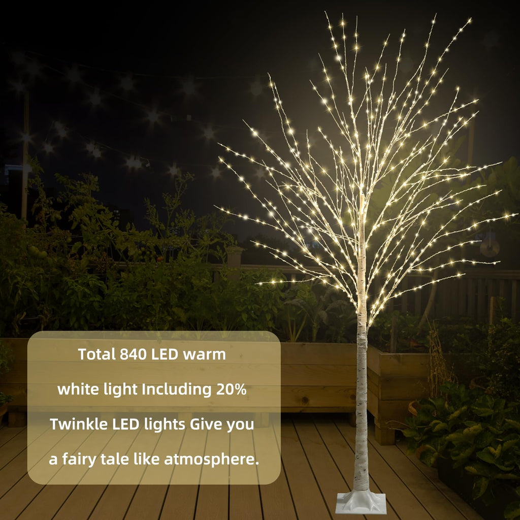 6FT Lighted Birch Tree I1716